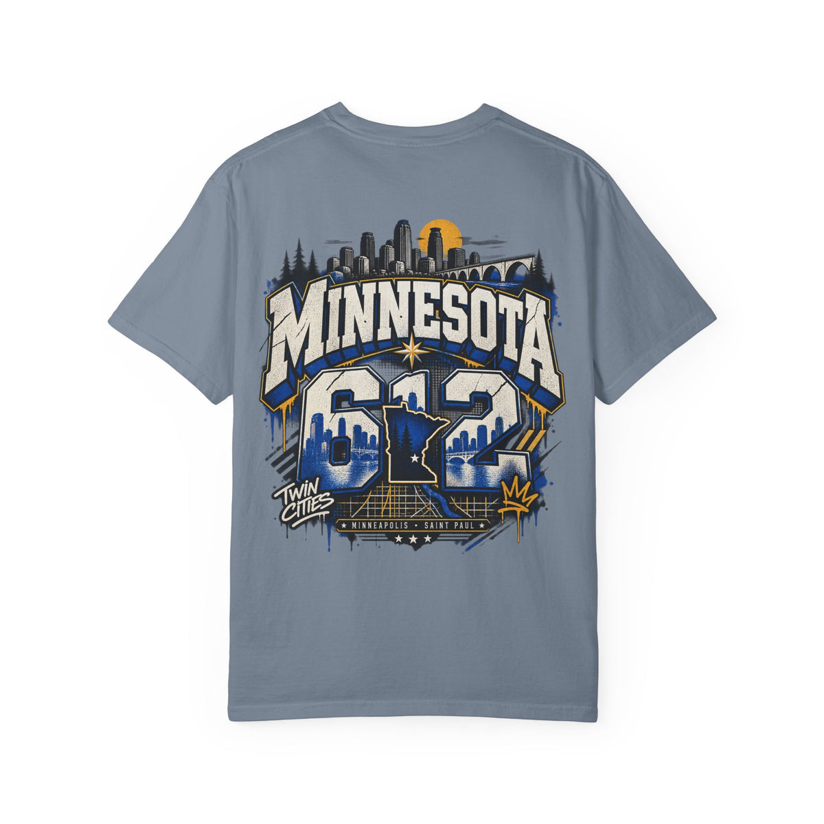Minnesota 612 Unisex Comfort Color 1717 Streetwear Graphic Tee