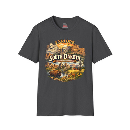 Explore South Dakota Unisex Softstyle T Shirt State Pride Graphic Tee Collections FS03