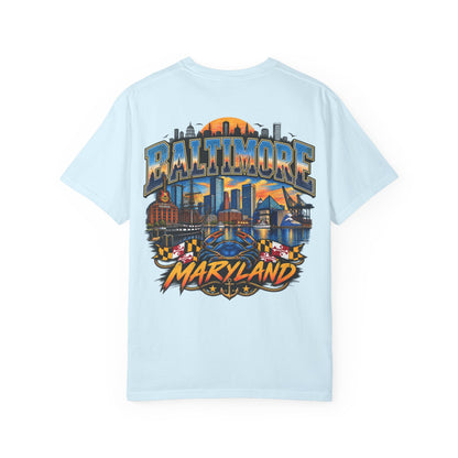 Baltimore Maryland Unisex Comfort Color 1717 Streetwear Graphic Tee