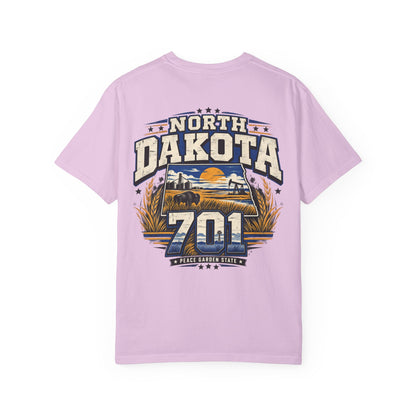 North Dakota 701 Unisex Comfort Color 1717 Streetwear Graphic Tee