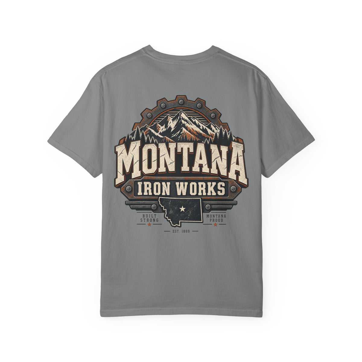 Montana Iron Works Unisex Comfort Color 1717 Streetwear Graphic Tee