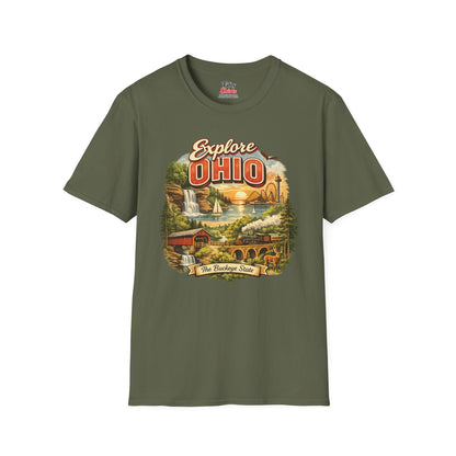 Explore Ohio Unisex Softstyle T Shirt State Pride Graphic Tee Collections FS03