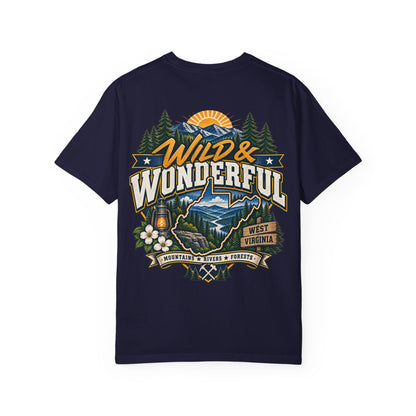 West Virginia Wild & Wonderful Unisex Comfort Color 1717 Streetwear Graphic Tee