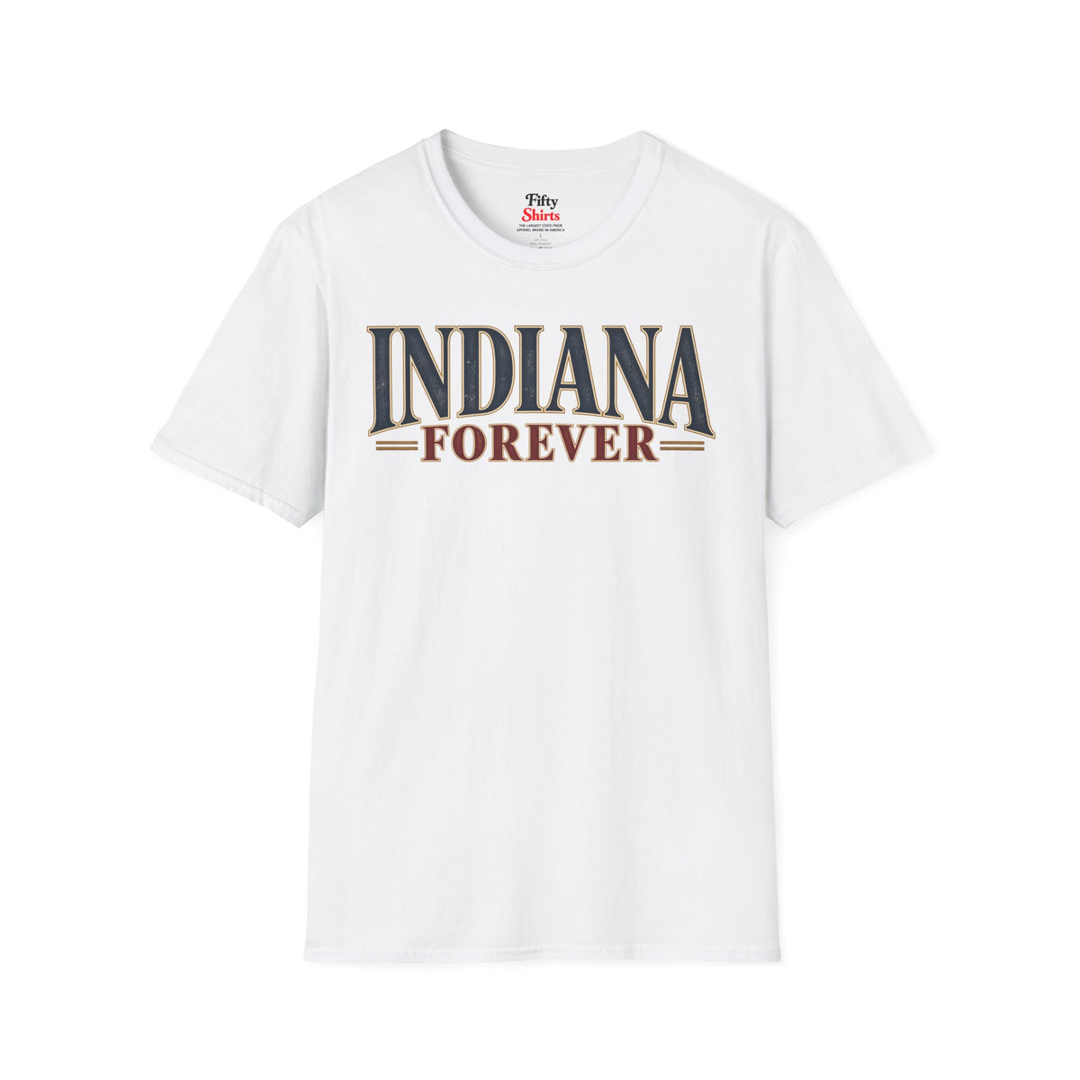 Indiana Forever Unisex Softstyle T Shirt State Name Graphic Tee