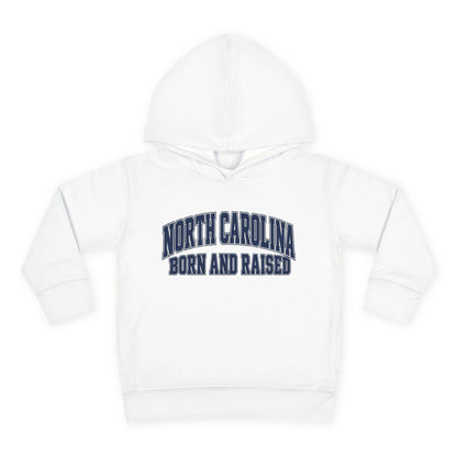 North Carolina Born and Raised Old-School Sportswear Unisex Toddler Pullover Fleece Hoodie