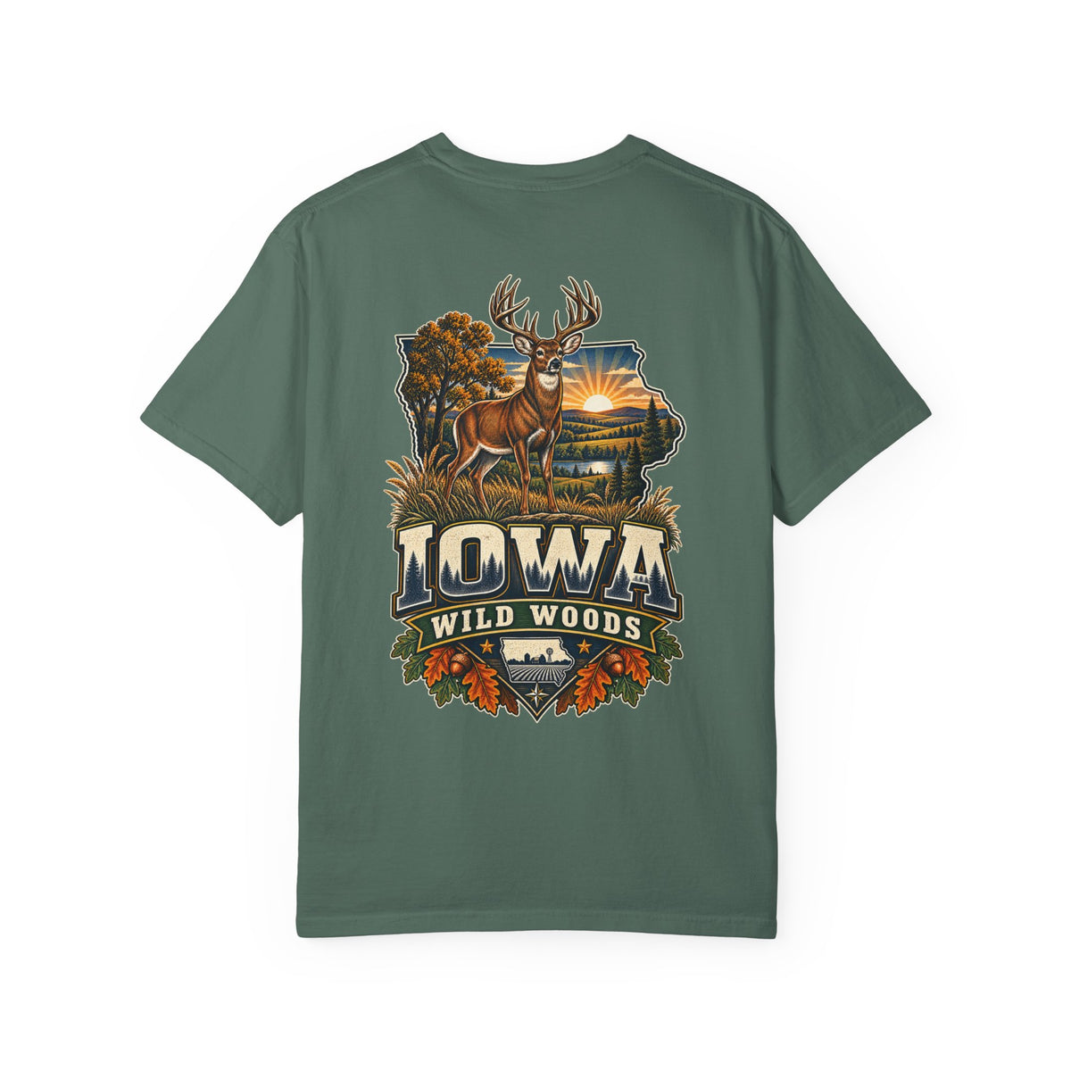 Iowa Wild Woods Unisex Comfort Color 1717 Streetwear Graphic Tee