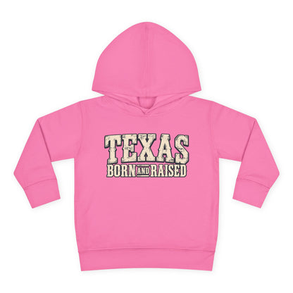 Texas Born and Raised Old-School Ranch Heritage Unisex Toddler Pullover Fleece Hoodie