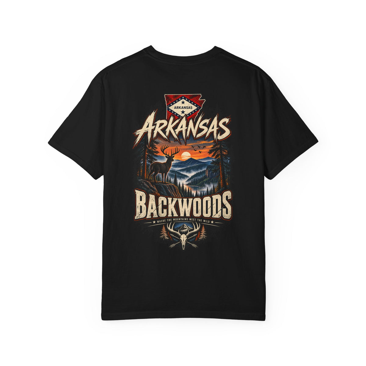 Arkansas Backwoods Unisex Comfort Color 1717 Streetwear Graphic Tee