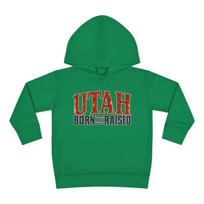 Utah Born and Raised Premium Heritage Unisex Toddler Pullover Fleece Hoodie