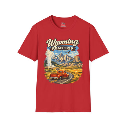 Wyoming Road Trip Unisex Softstyle T Shirt State Pride Graphic Tee Collections FS03
