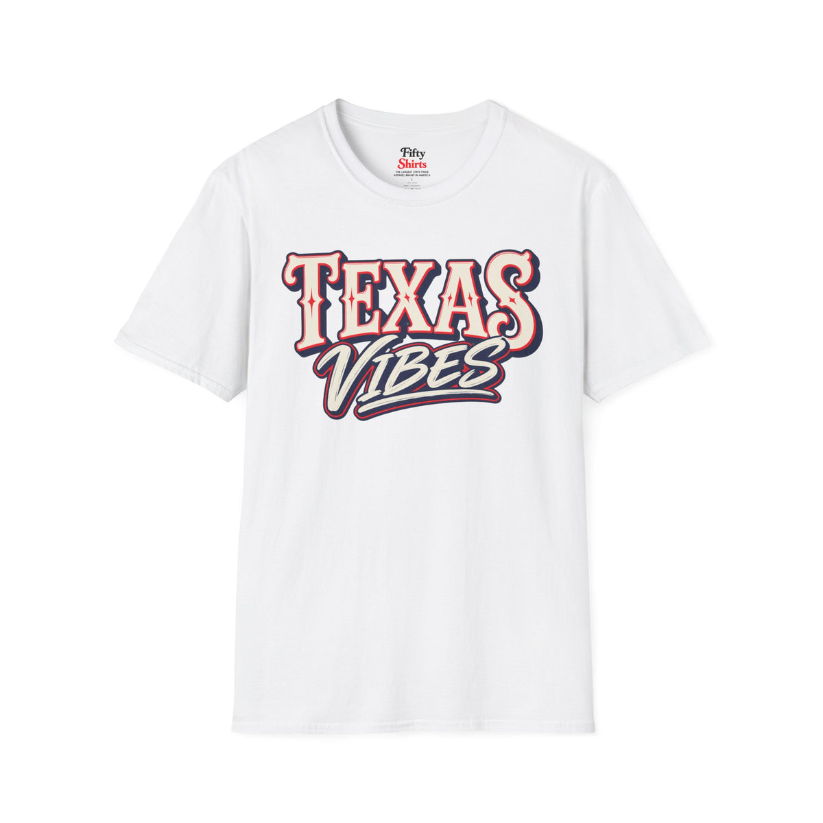 Texas Vibes Unisex Softstyle T Shirt State Name Graphic Tee