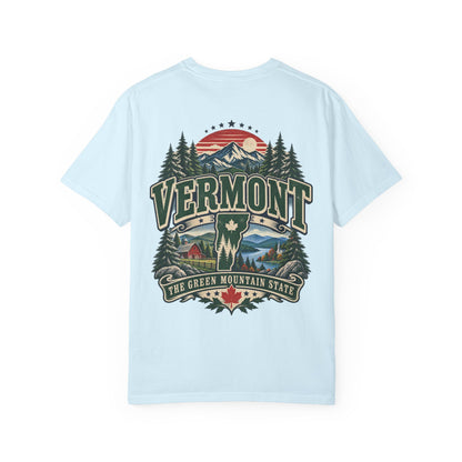Vermont the Green Mountain State Unisex Comfort Color 1717 Streetwear Graphic Tee