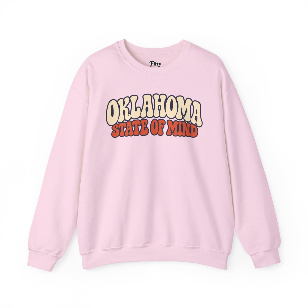 Oklahoma State of Mind Unisex Crewneck Sweatshirt State Name Graphic