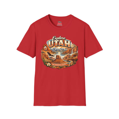 Explore Utah Unisex Softstyle T Shirt State Pride Graphic Tee Collections FS03