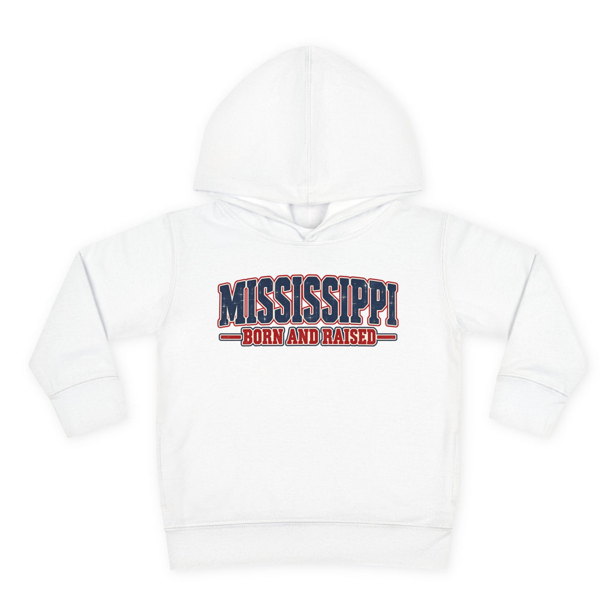 Mississippi Born and Raised Old-School Sign Unisex Toddler Pullover Fleece Hoodie