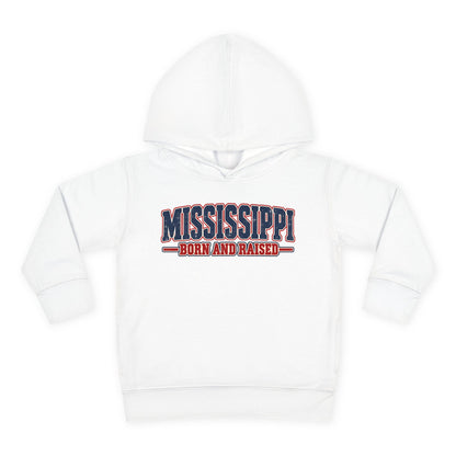 Mississippi Born and Raised Old-School Sign Unisex Toddler Pullover Fleece Hoodie