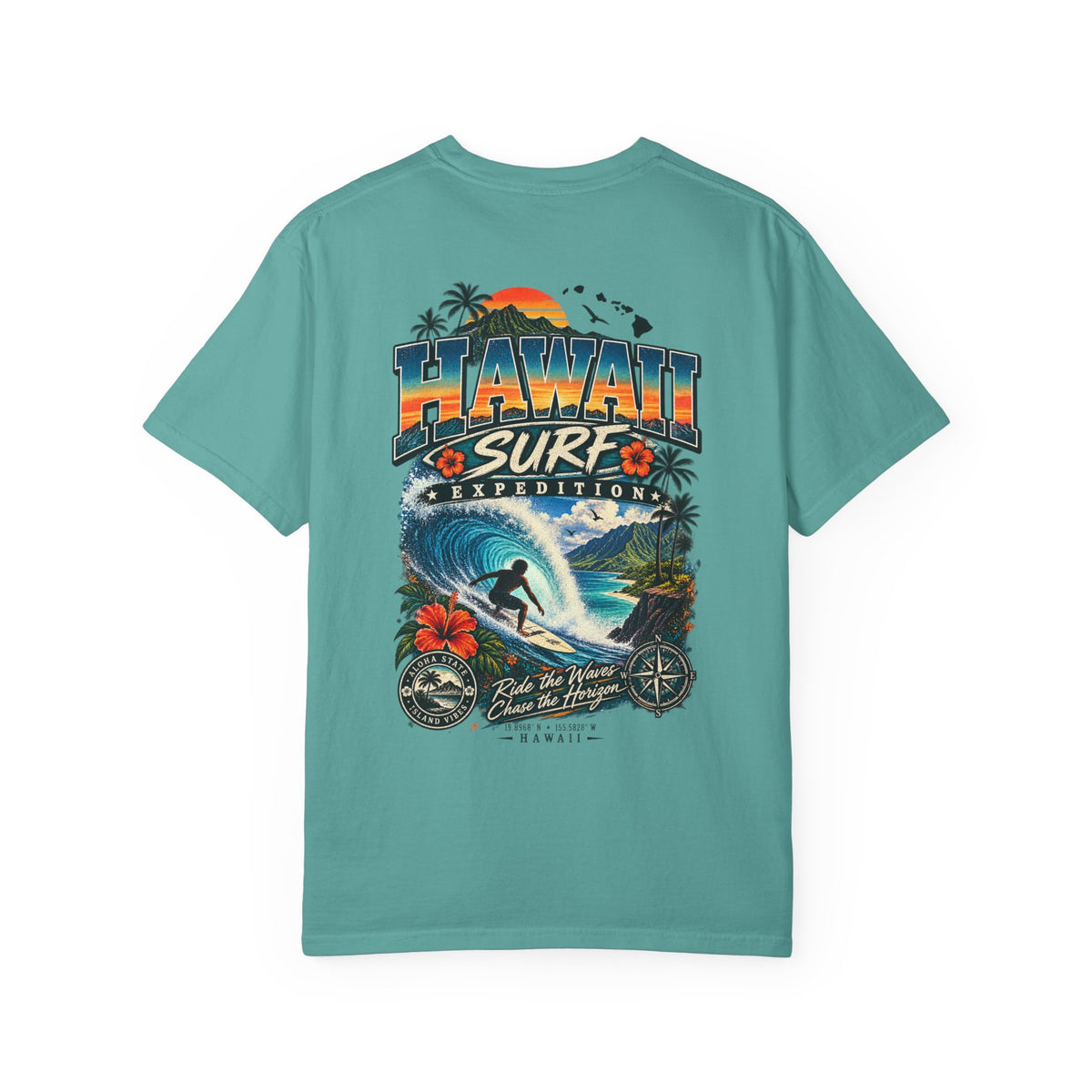 Hawaii Surf Expedition Unisex Comfort Color 1717 Streetwear Graphic Tee