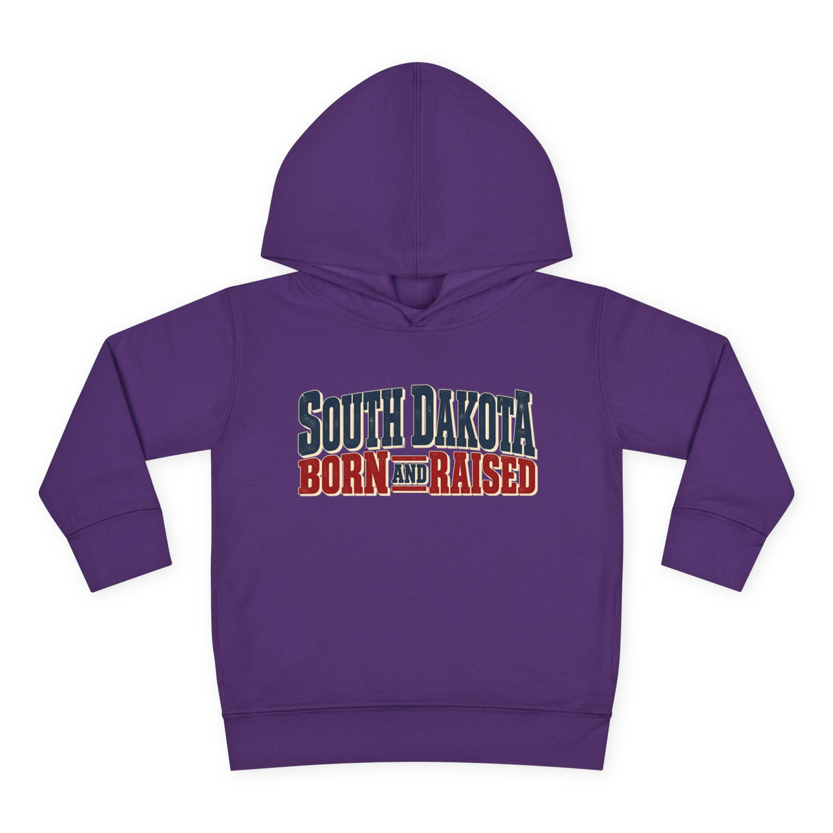 South Dakota Born and Raised Vintage Americana Unisex Toddler Pullover Fleece Hoodie