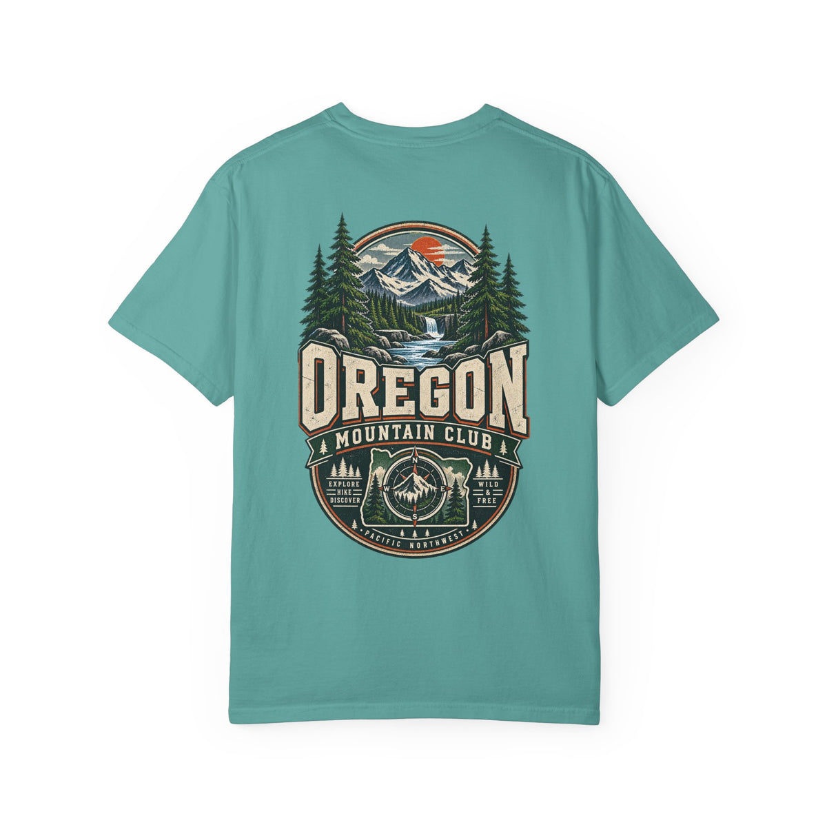 Oregon Mountain Club Unisex Comfort Color 1717 Streetwear Graphic Tee