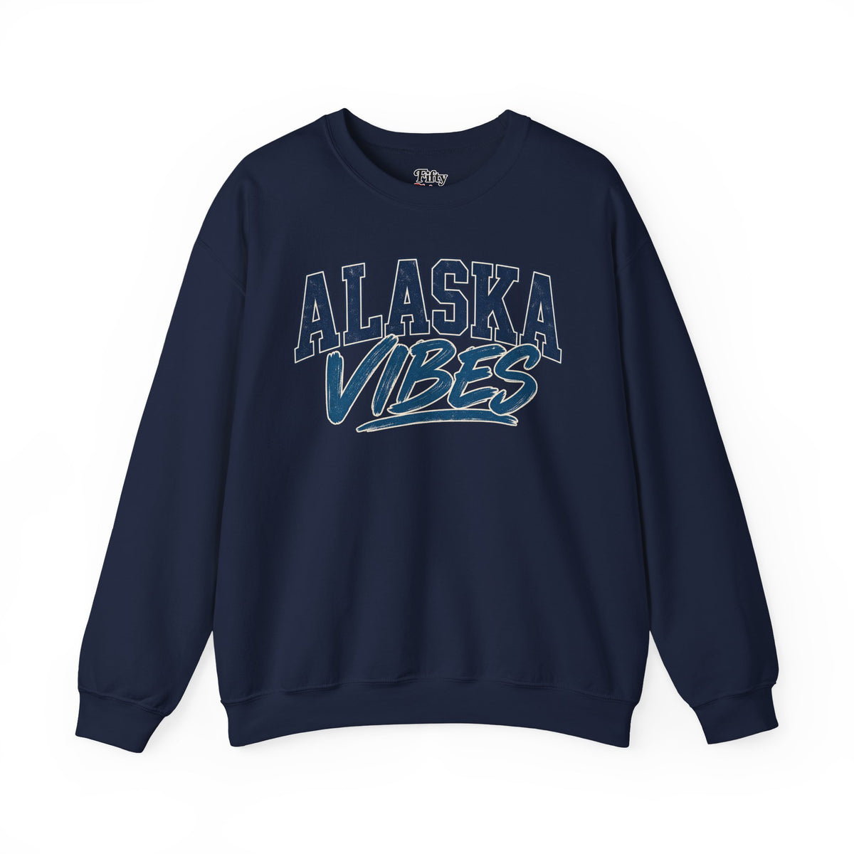 Alaska Vibes Unisex Crewneck Sweatshirt State Name Graphic