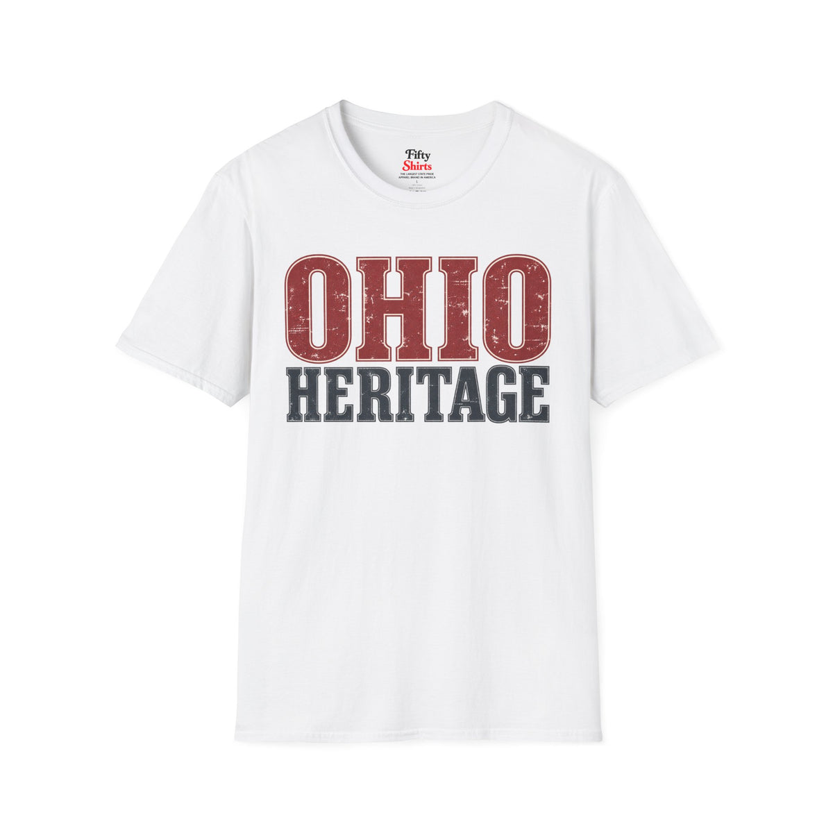 Ohio Heritage Unisex Softstyle T Shirt State Name Graphic Tee