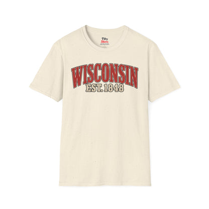 Wisconsin Est 1848 Unisex Softstyle T Shirt State Name Graphic Tee