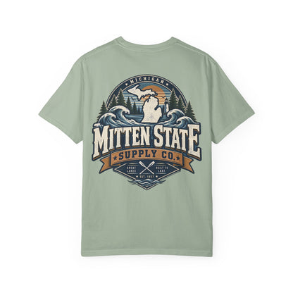 Michigan Mitten State Supply Co. Unisex Comfort Color 1717 Streetwear Graphic Tee
