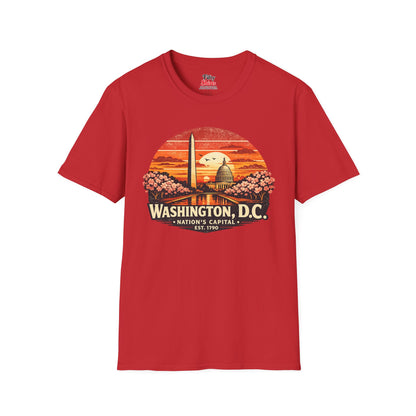 Washington D.C. Monument Sunset Unisex Softstyle T Shirt State Pride Graphic Tee Collections FS03