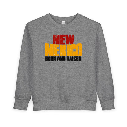 New Mexico Born and Raised Bold Streetwear Unisex Toddler Sweatshirt