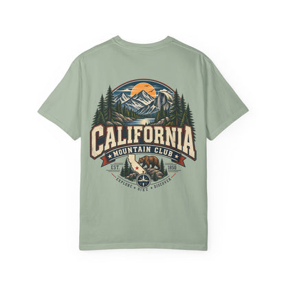 California Mountain Club  Unisex Comfort Color 1717 Streetwear Graphic Tee