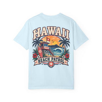Hawaii Beach Patrol Unisex Comfort Color 1717 Streetwear Graphic Tee