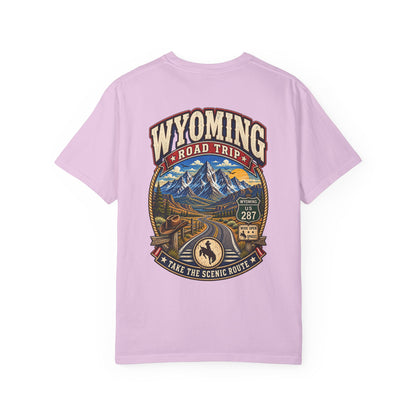 Wyoming Roadtrip Unisex Comfort Color 1717 Streetwear Graphic Tee