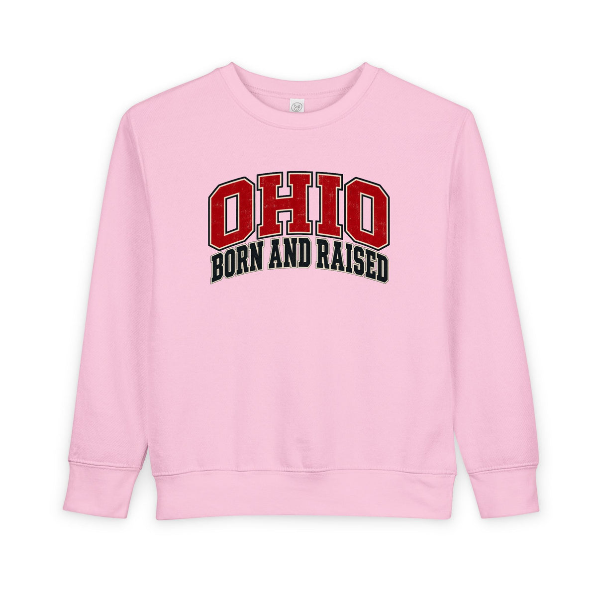 Ohio Born and Raised Old-School Athletic Unisex Toddler Sweatshirt
