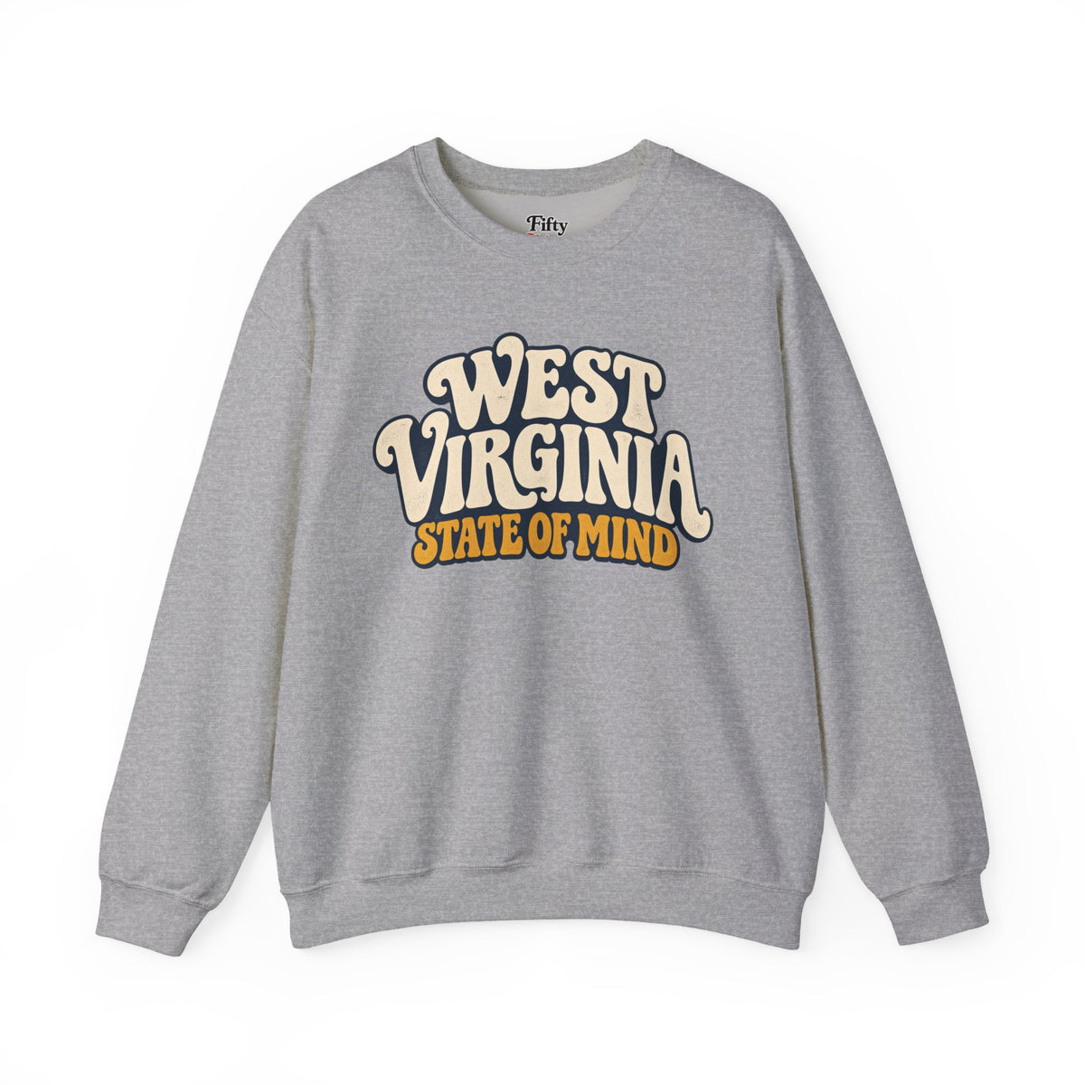 West Virginia State of Mind Unisex Crewneck Sweatshirt State Name Graphic