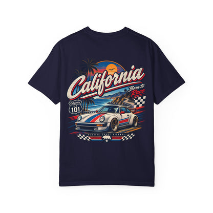 California 1980s Racing  Unisex Comfort Color 1717 Streetwear Graphic Tee