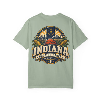 Indiana Hoosier State Supply Co. Unisex Comfort Color 1717 Streetwear Graphic Tee