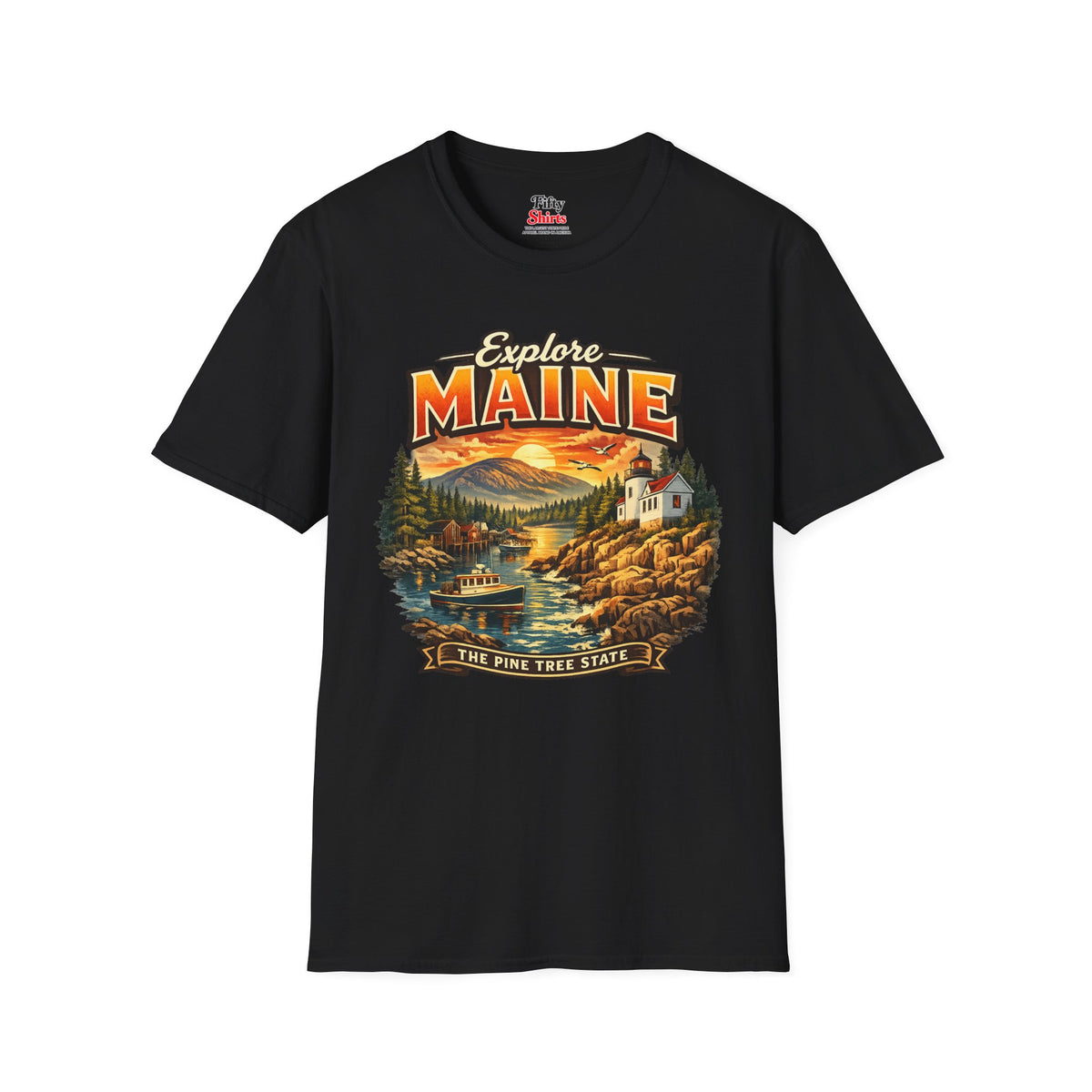 Explore Maine Unisex Softstyle T Shirt State Pride Graphic Tee Collections FS03