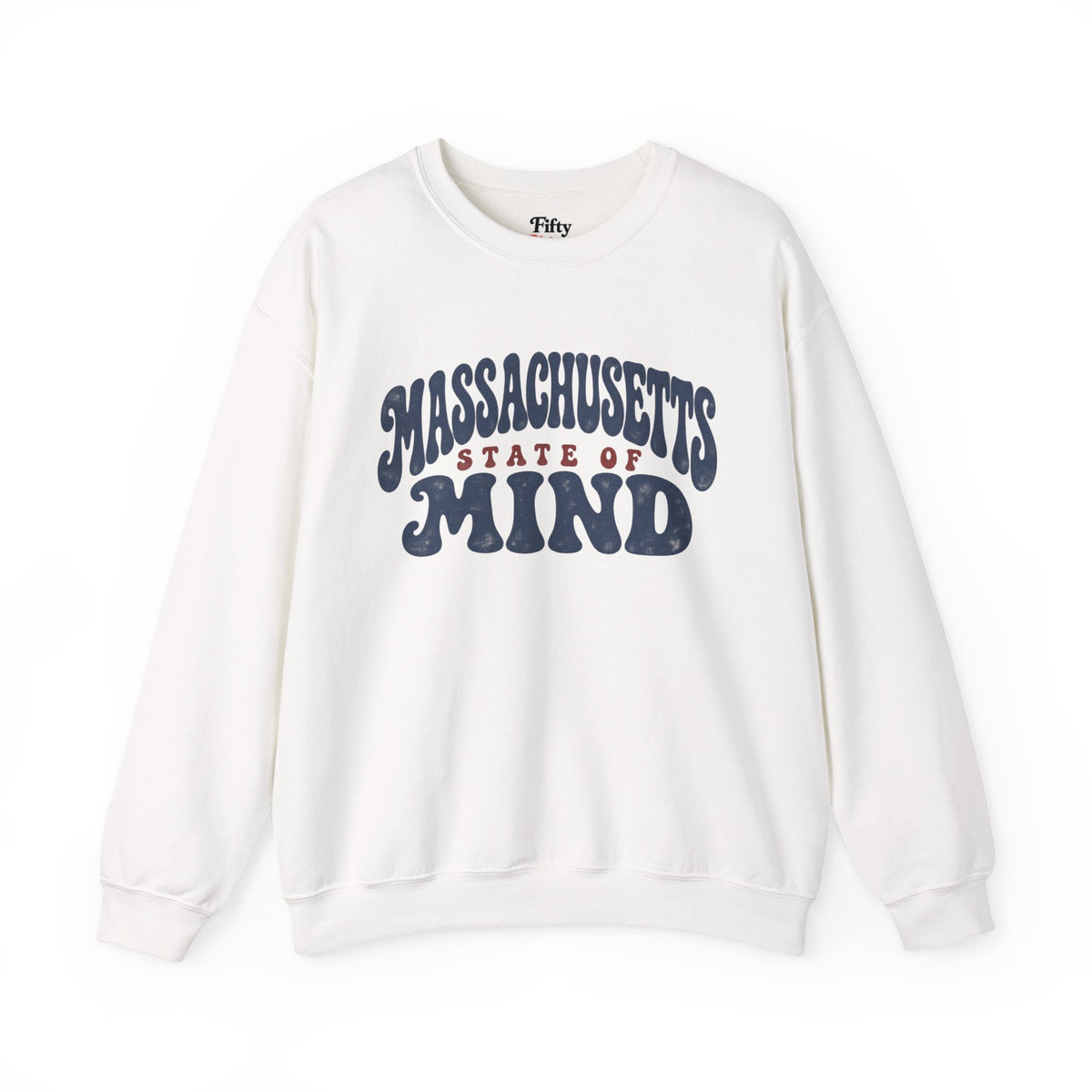 Massachusetts State of Mind Unisex Crewneck Sweatshirt State Name Graphic