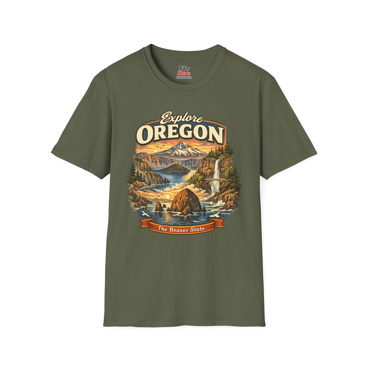 Explore Oregon Unisex Softstyle T Shirt State Pride Graphic Tee Collections FS03