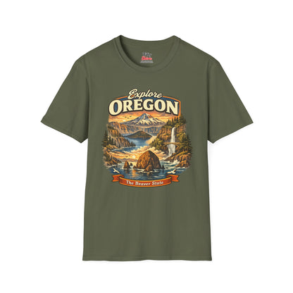 Explore Oregon Unisex Softstyle T Shirt State Pride Graphic Tee Collections FS03
