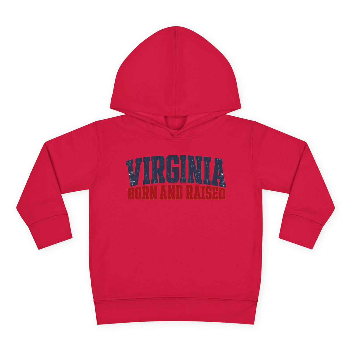 Virginia Born and Raised Bold Southern Streetwear Unisex Toddler Pullover Fleece Hoodie