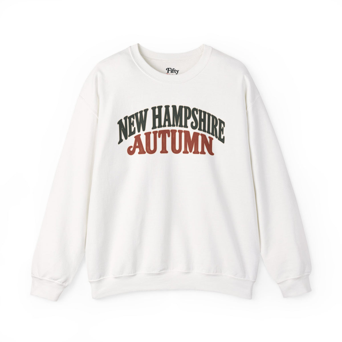 New Hampshire Autumn Unisex Crewneck Sweatshirt State Name Graphic