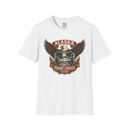 Alaska Americana Eagle Unisex Softstyle T Shirt State Pride Graphic Tee Collections FS03