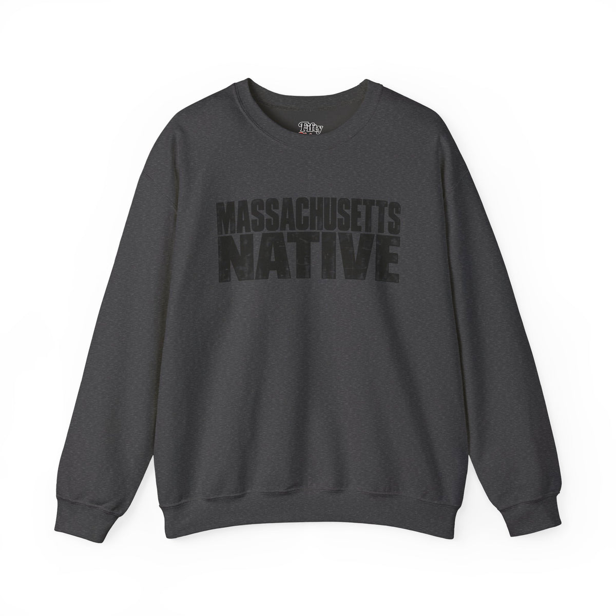 Massachusetts Native Unisex Crewneck Sweatshirt State Name Graphic