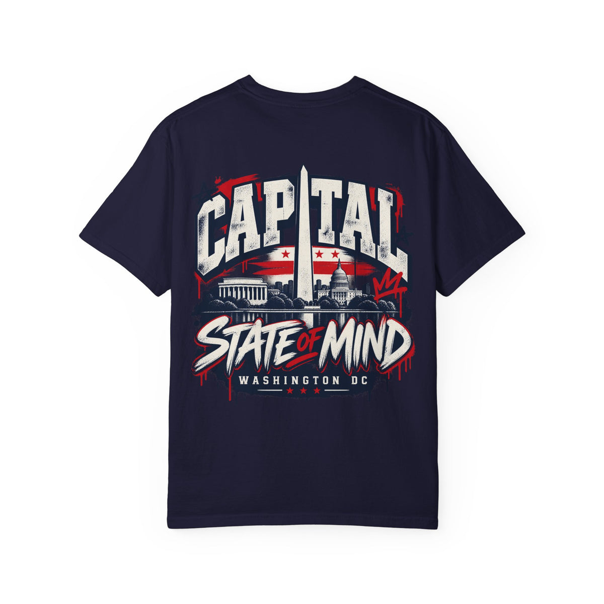 Washington DC Capital State of Mind Unisex Comfort Color 1717 Streetwear Graphic Tee