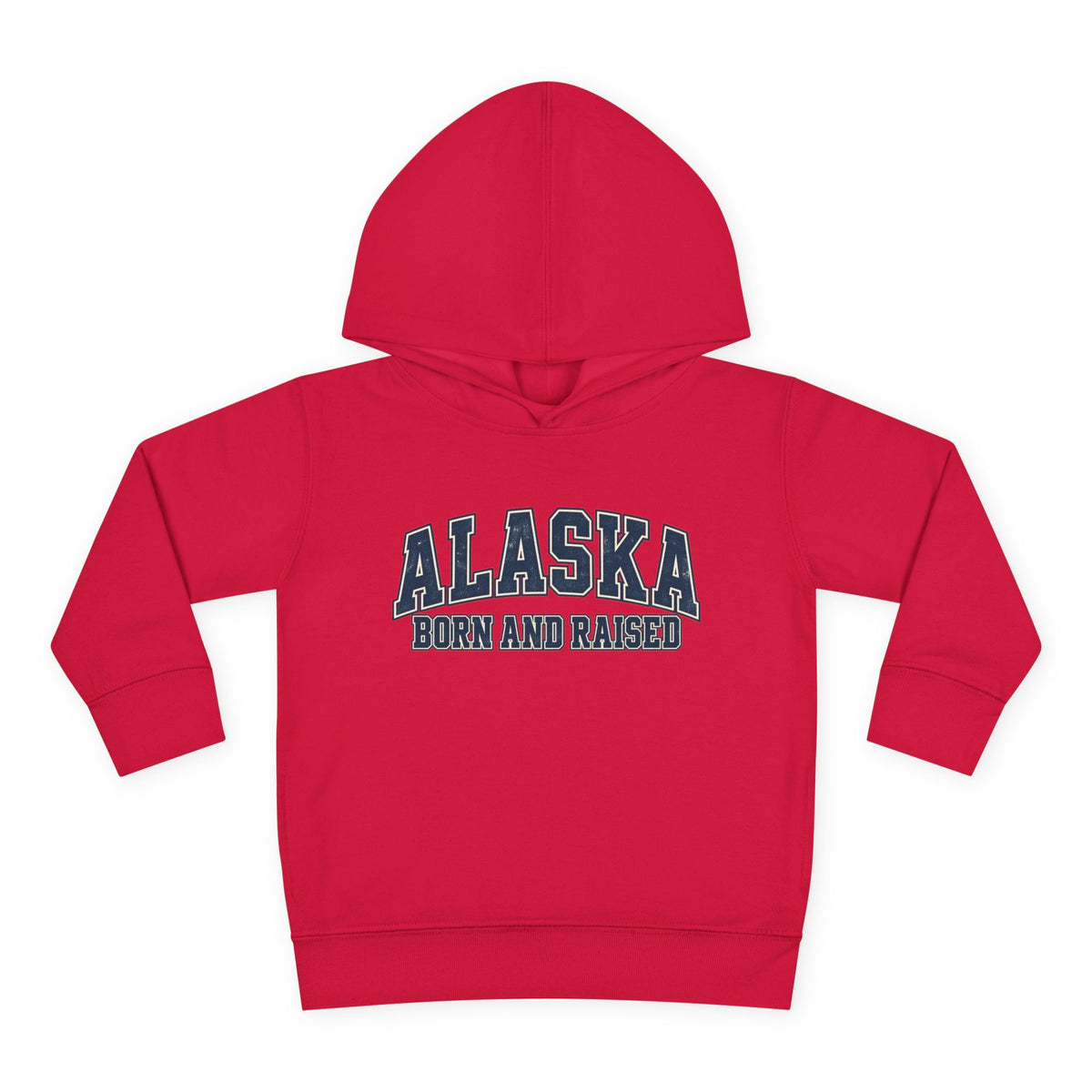 Alaska Born and Raised Classic Collegiate Unisex Toddler Pullover Fleece Hoodie