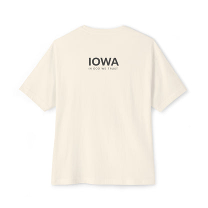 Iowa All State In God We Trust Unisex Casual Oversized Boxy Tee
