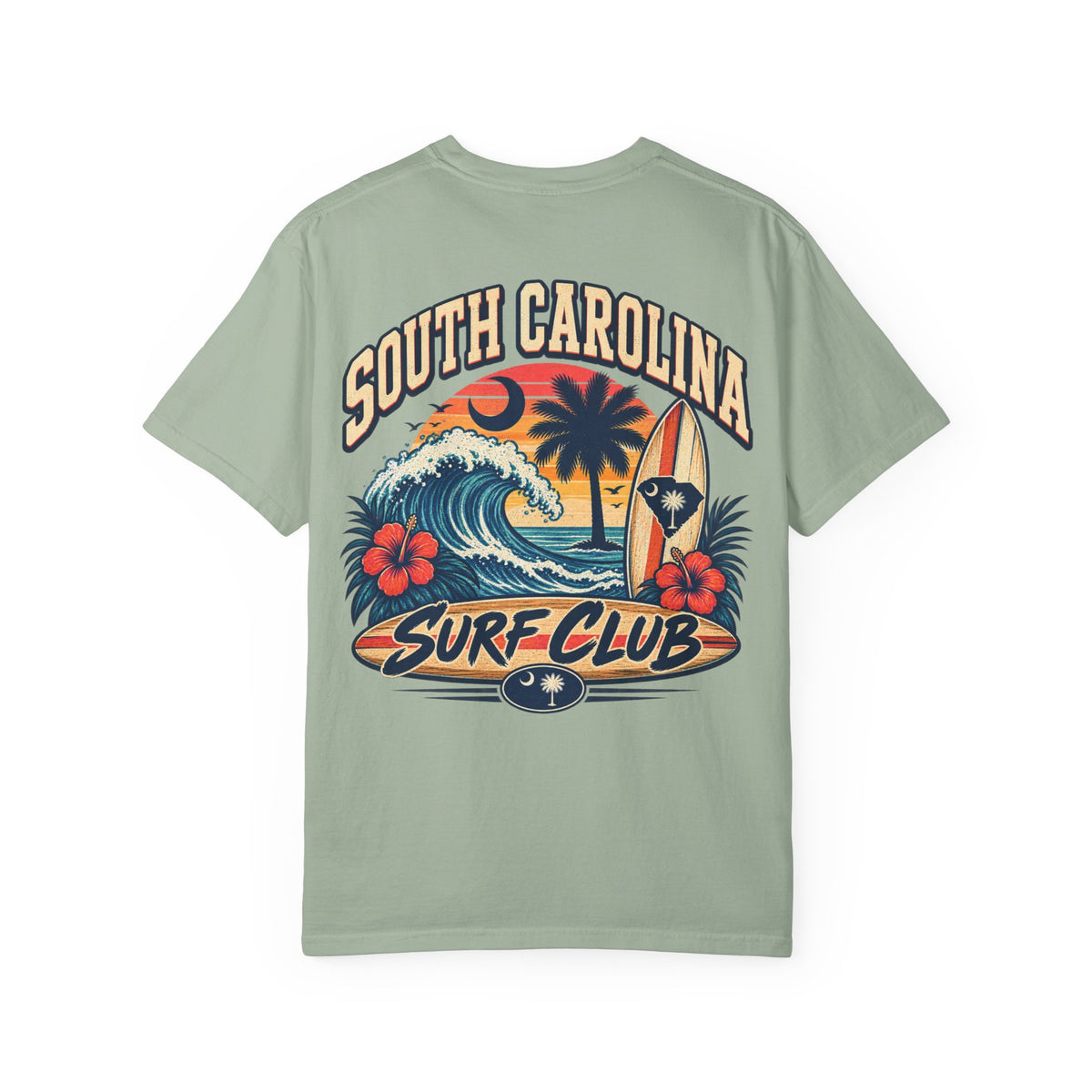 South Carolina Surf Club Unisex Comfort Color 1717 Streetwear Graphic Tee