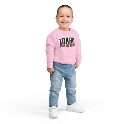 Idaho Born and Raised Pacific Northwest Heritage Unisex Toddler Sweatshirt