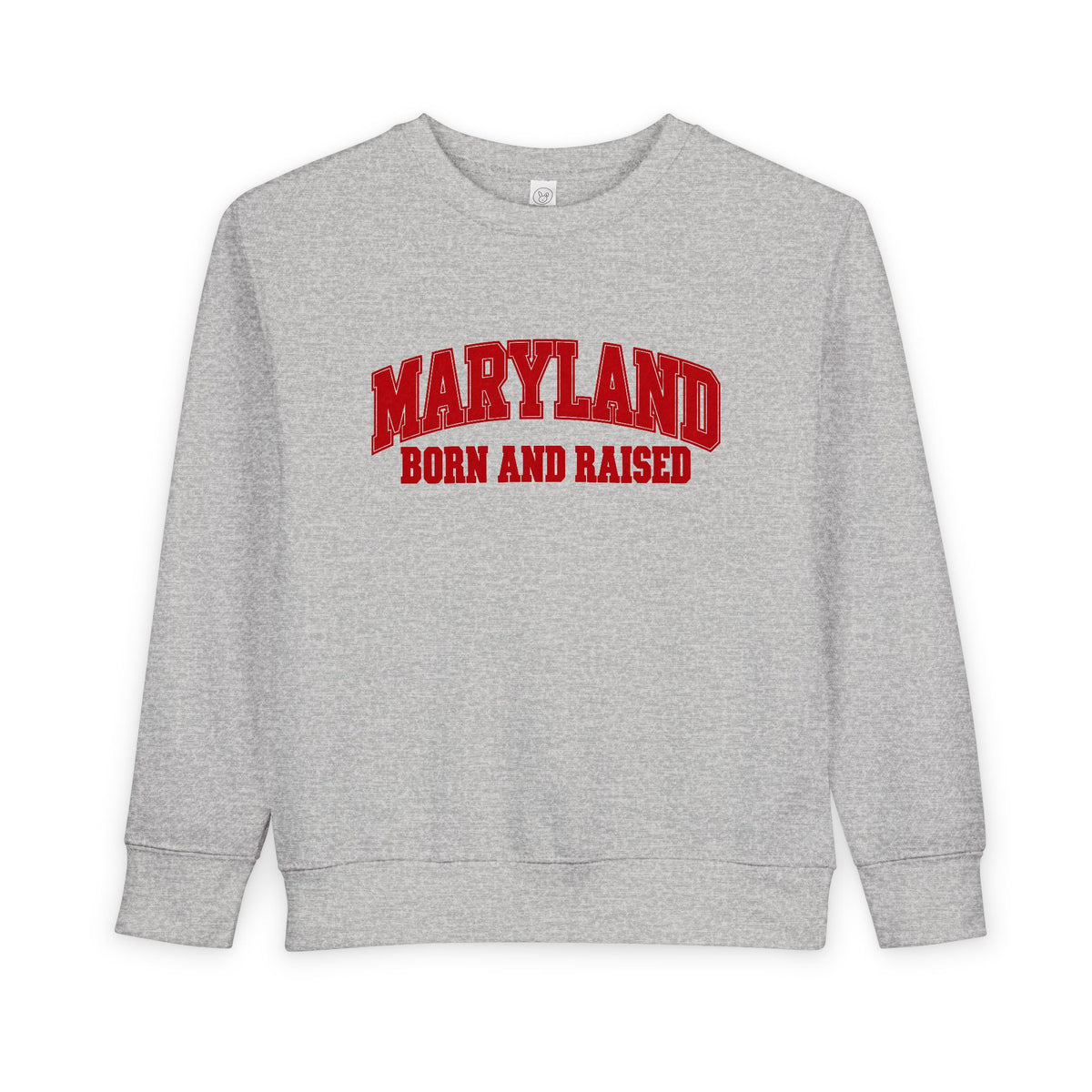 Maryland Born and Raised Classic Collegiate Unisex Toddler Sweatshirt